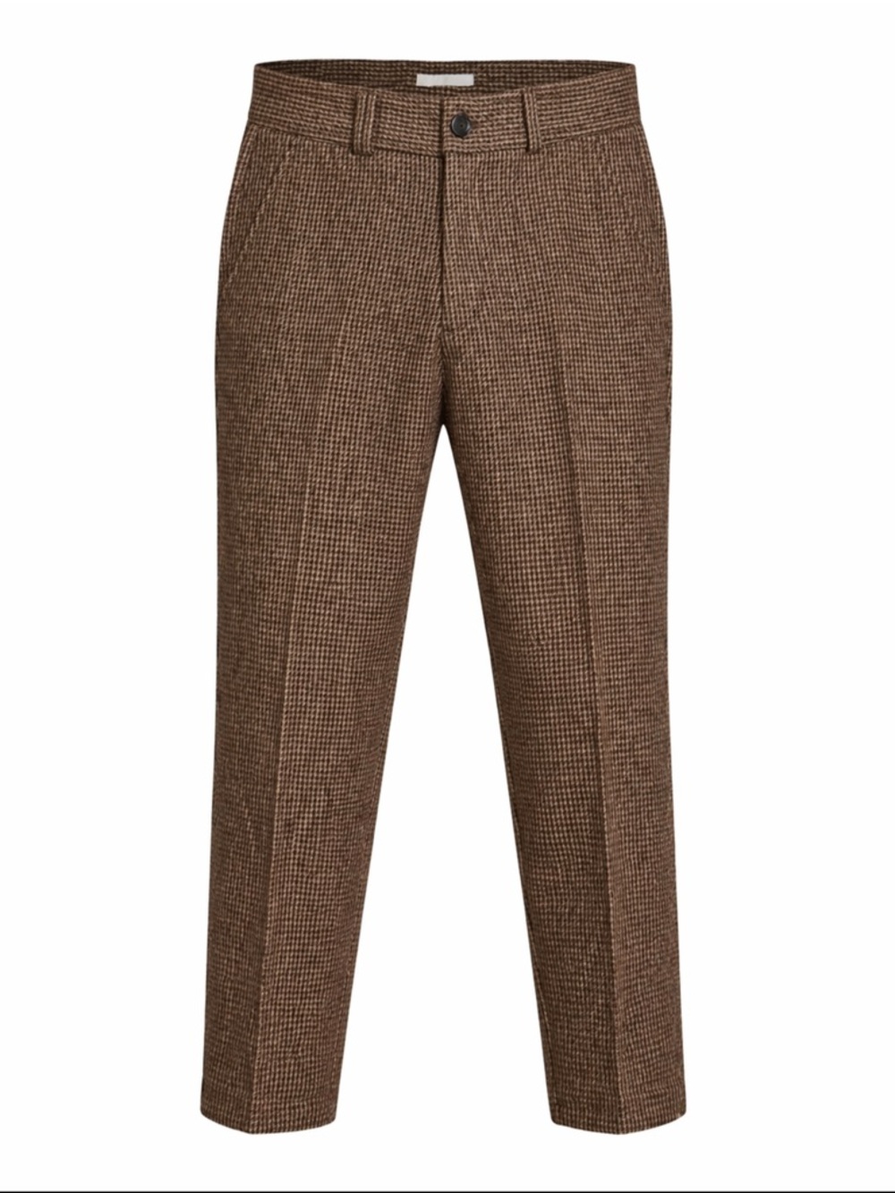 I Love Ugly Slim Kobe Pant Brown Houndstooth Wool Blend Size Small